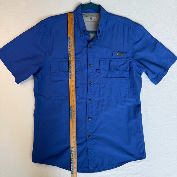G.H. Bass & Co. Men's Blue Casual Button Sportsman’s short sleeve Shirt Medium - Picture 5 of 7